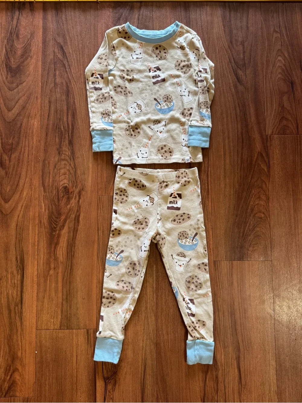 HONEST PJ’s Baby Clothing Milk & Cookies Design Size 3T